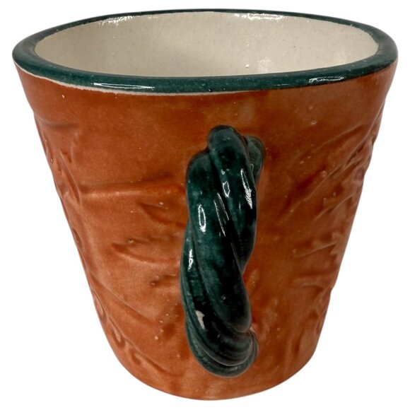 2 Fioriware Jardinware Grape Garland Embossed Leaf Coffee Mugs Twisted Handles - Picture 8 of 12